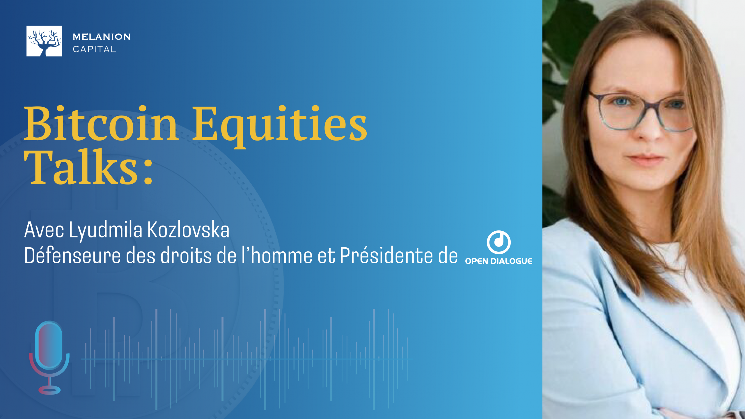 Lyudmila Kozlovska discute la confidentialité financière et de l'utilisation des données bancaires comme arme.