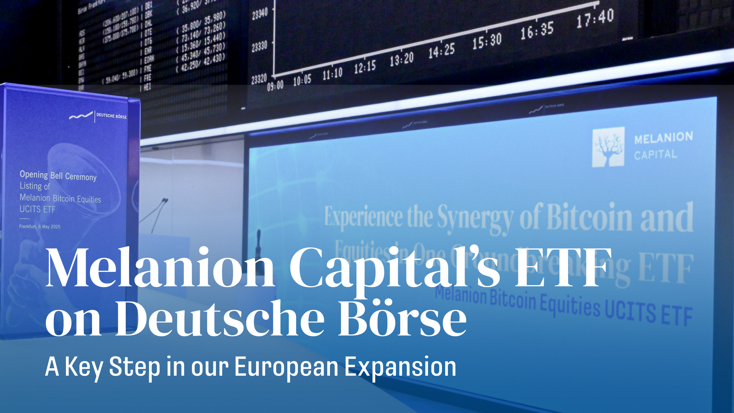 Melanion Capital announces the listing of its Bitcoin Equities UCITS ETF on Deutsche Börse Xetra under the ticker MBTC GY.